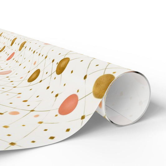 Celebration Grid Wrapping Paper | Geometric Diamond & Burst Pattern | All-Occasion Gift Wrap