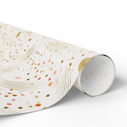 Celebration Grid Wrapping Paper | Geometric Diamond & Burst Pattern | All-Occasion Gift Wrap
