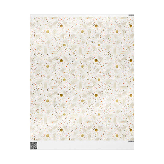 Celebration Grid Wrapping Paper | Geometric Diamond & Burst Pattern | All-Occasion Gift Wrap