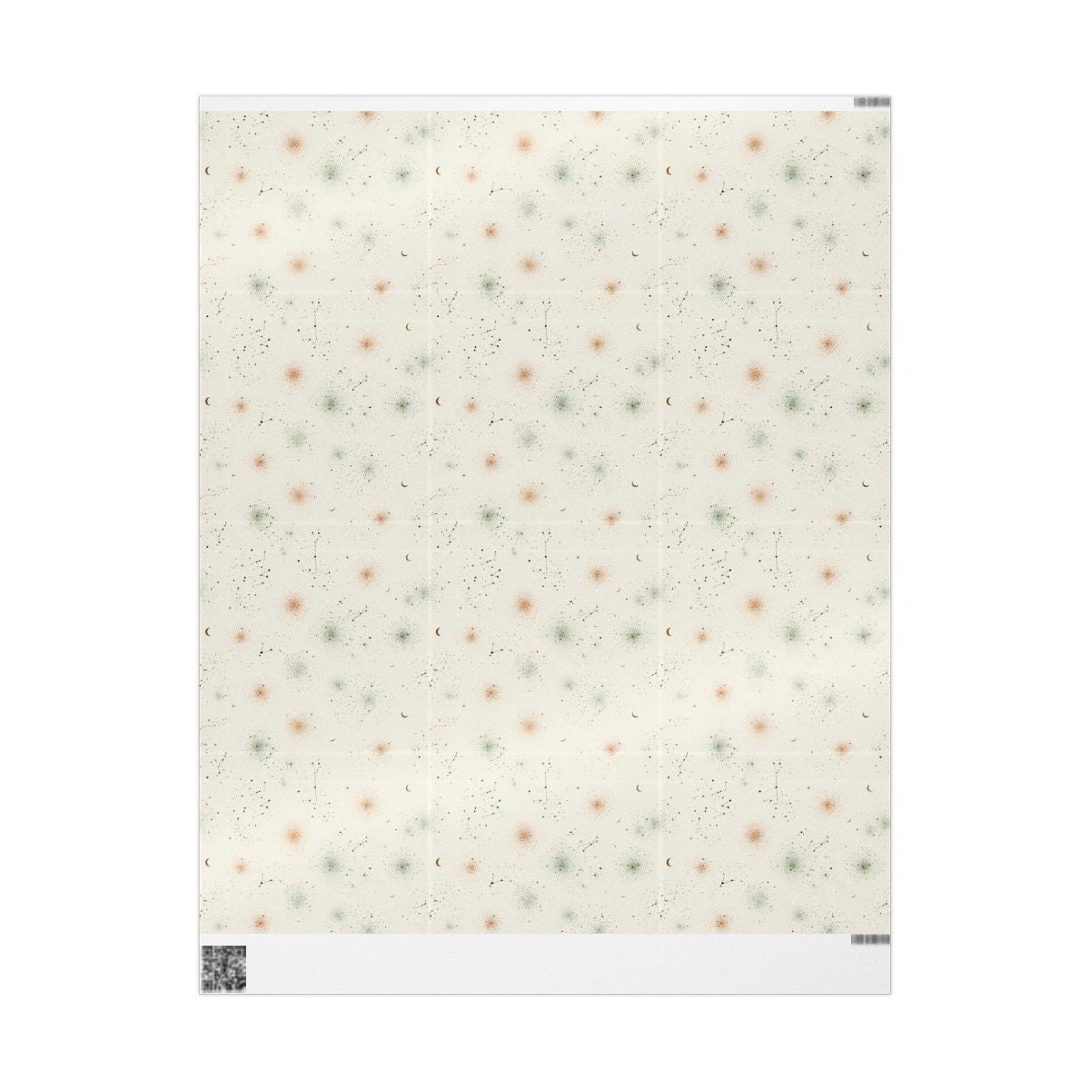 Celestial Night Sky Wrapping Paper — Stars & Moons Pattern (Design 5)