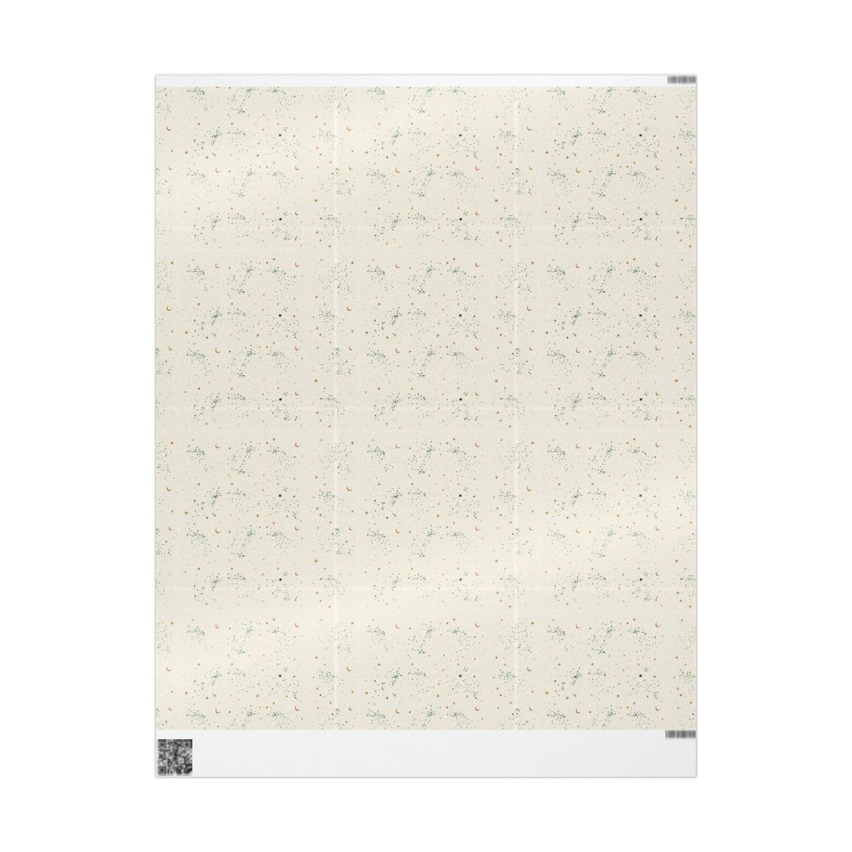 Celestial Night Sky Wrapping Paper — Stars & Moons Pattern (Design 6)