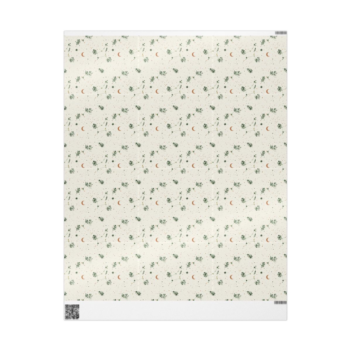 Celestial Night Sky Wrapping Paper — Stars & Moons Pattern (Design 7)
