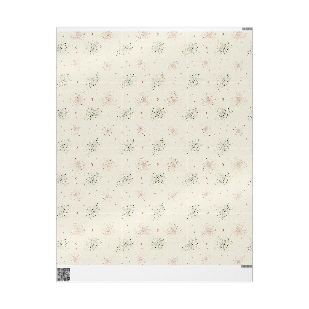 Celestial Night Sky Wrapping Paper — Stars & Moons Pattern (Design 8)