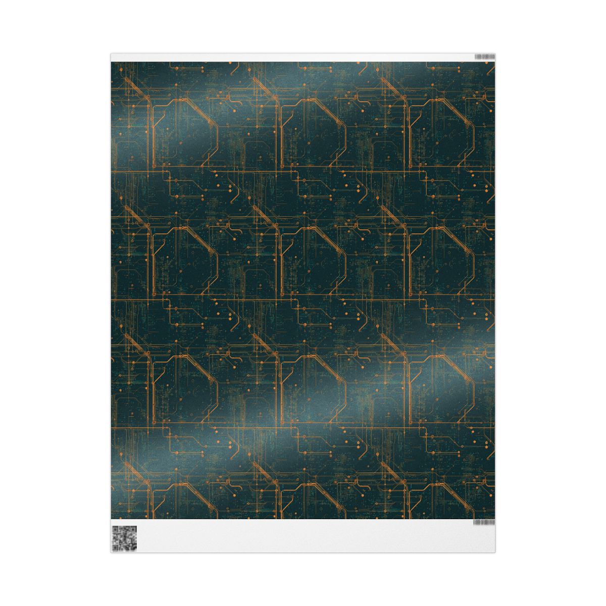 Circuit Board Pattern Wrapping Paper — Trace No. 001