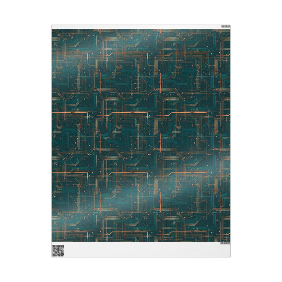 Circuit Board Pattern Wrapping Paper — Trace No. 002