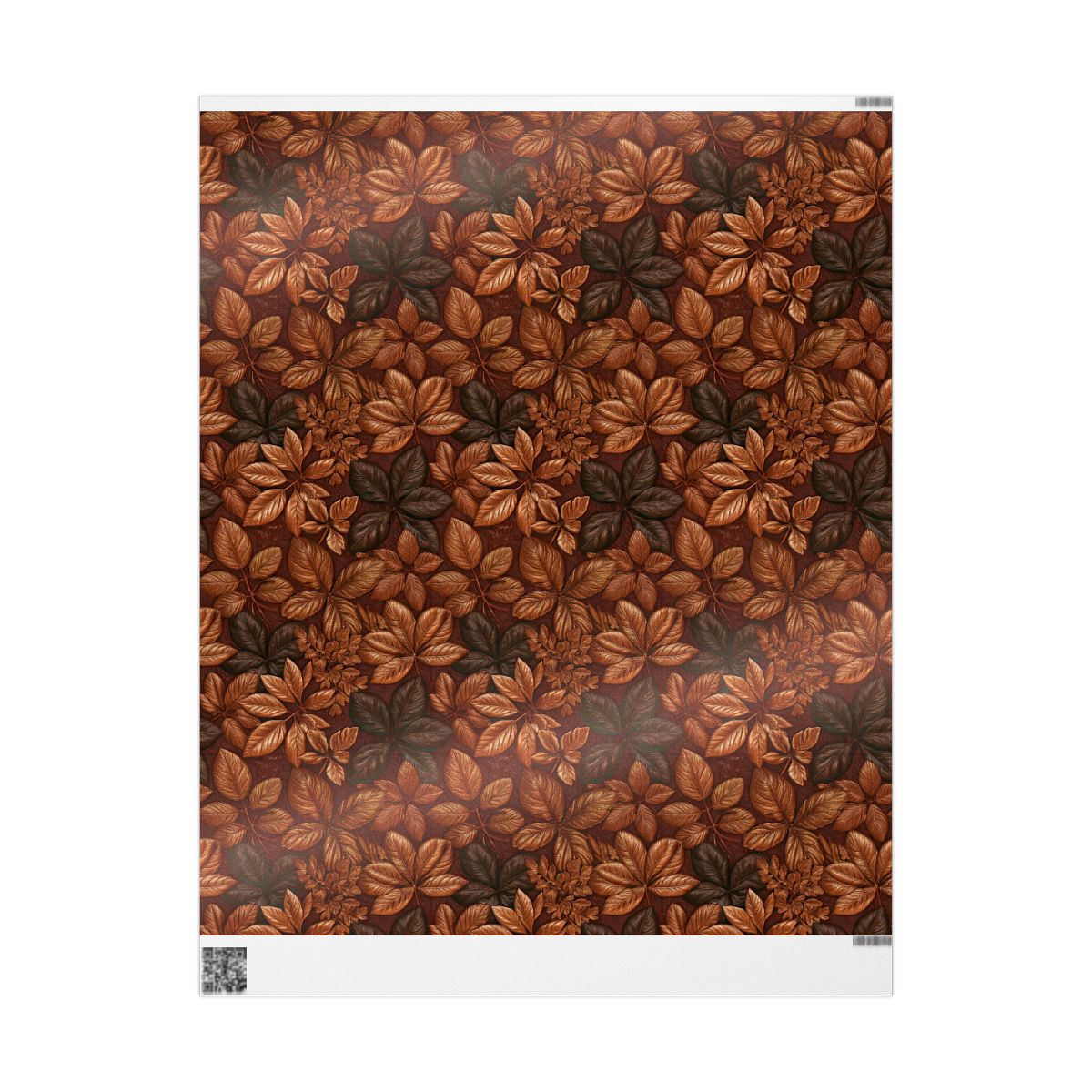 Copper Foil Leaves Wrapping Paper