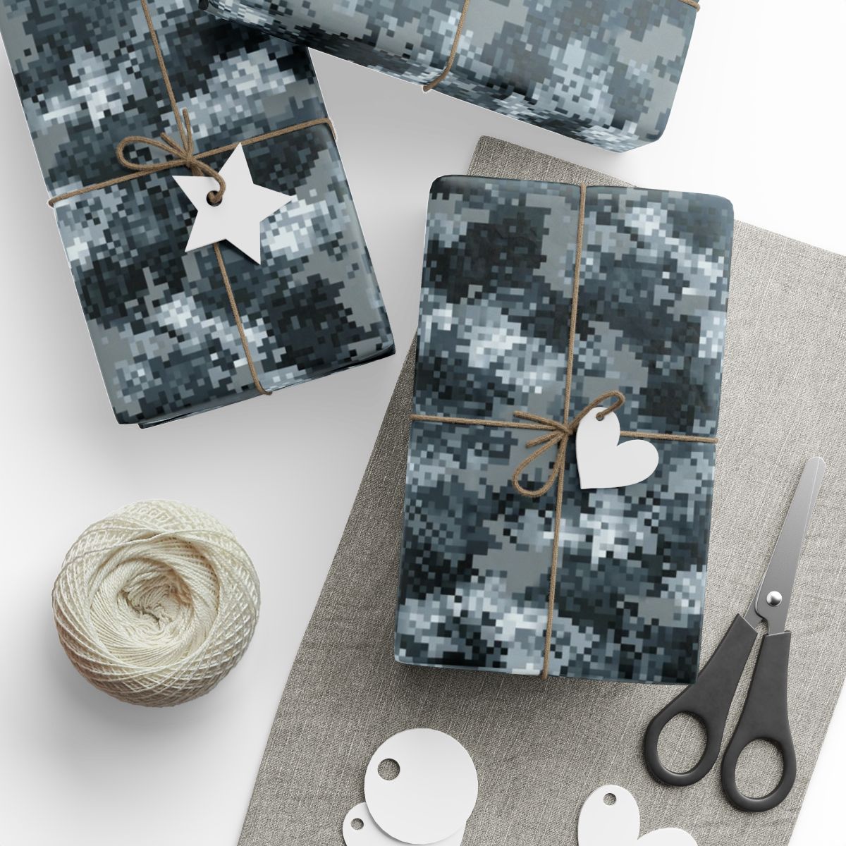 Digital Pixel Camo Wrapping Paper