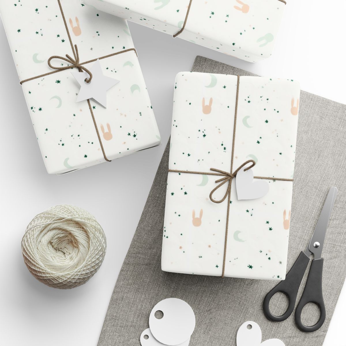 Dreamy Bunny Silhouettes Wrapping Paper