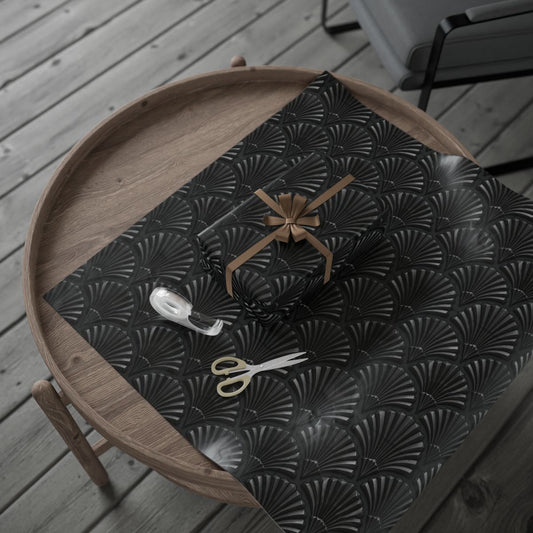 Embossed Art Deco Fan Wrapping Paper