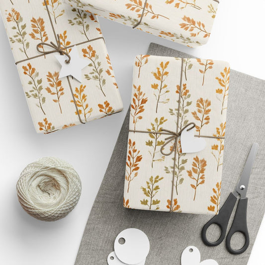 Fall Botanical Wrapping Paper — Autumn Study No. 004