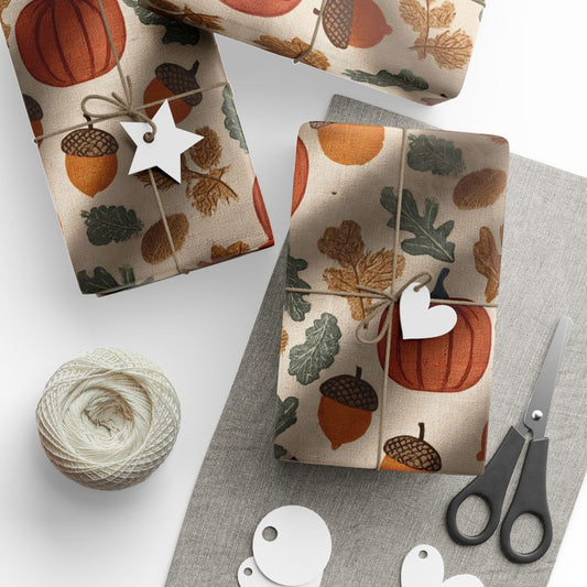 Fall Botanical Wrapping Paper — Botanical Pattern