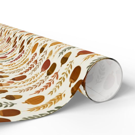 Fall Harvest Wrapping Paper — Autumn Botanical Pattern (Design 13)