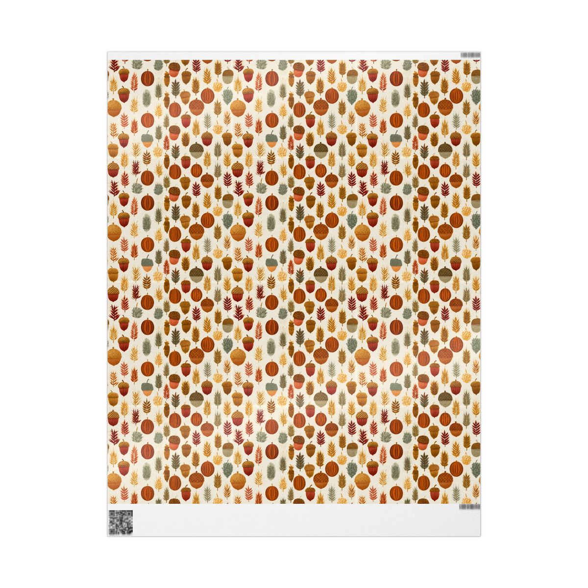 Fall Harvest Wrapping Paper — Autumn Botanical Pattern (Design 15)