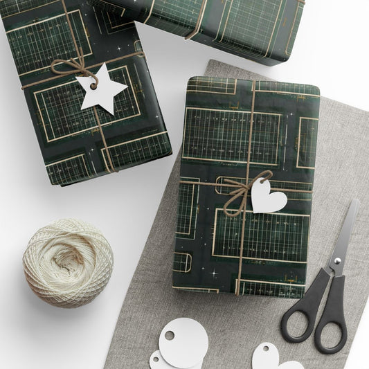Fall Sports Wrapping Paper — Football & Game Day Pattern (Design 1)