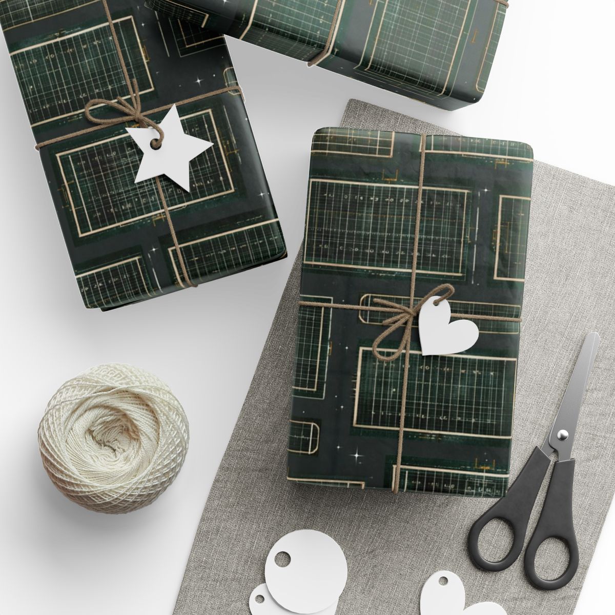 Fall Sports Wrapping Paper — Football & Game Day Pattern (Design 1)