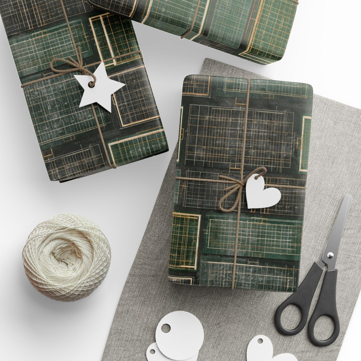Fall Sports Wrapping Paper — Football & Game Day Pattern (Design 2)