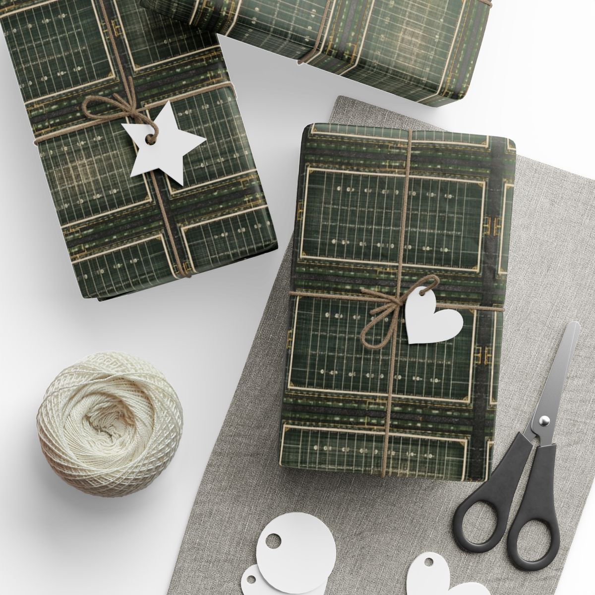 Fall Sports Wrapping Paper — Football & Game Day Pattern (Design 3)