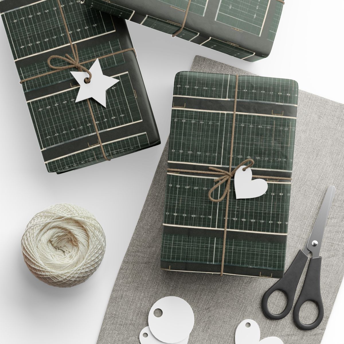 Fall Sports Wrapping Paper — Football & Game Day Pattern (Design 4)