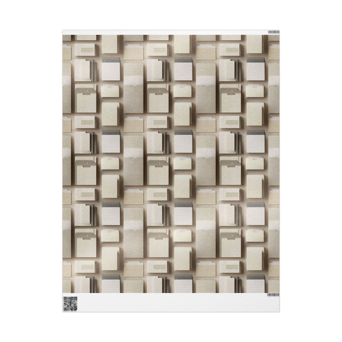 Filing System Pattern Wrapping Paper — Index No. 001