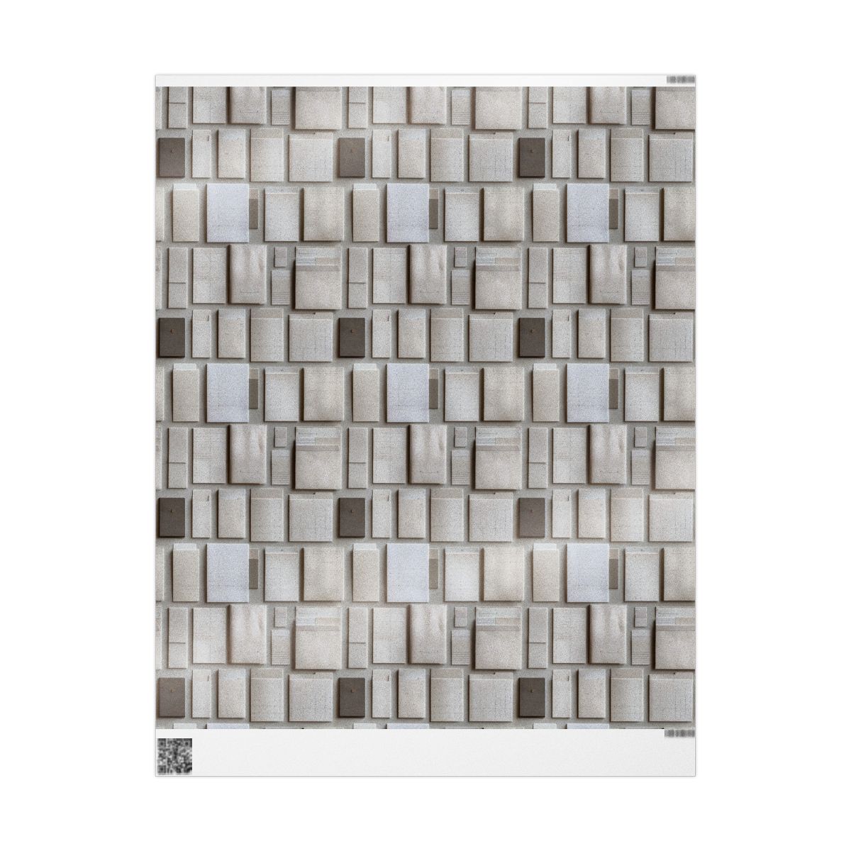 Filing System Pattern Wrapping Paper — Index No. 002
