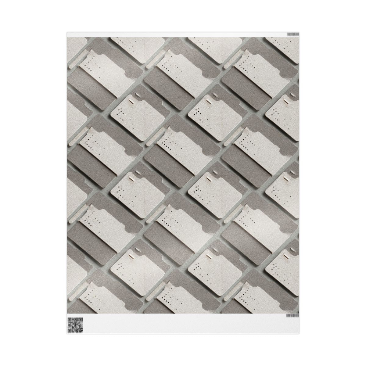 Filing System Pattern Wrapping Paper — Index No. 003