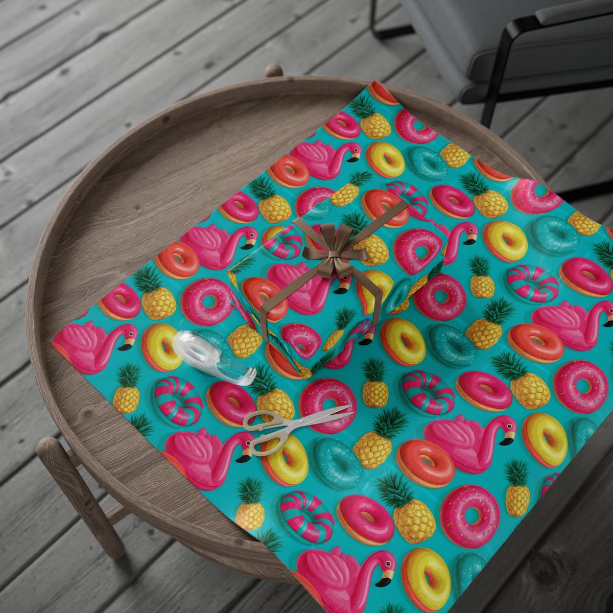 Flamingo Pool Party Wrapping Paper