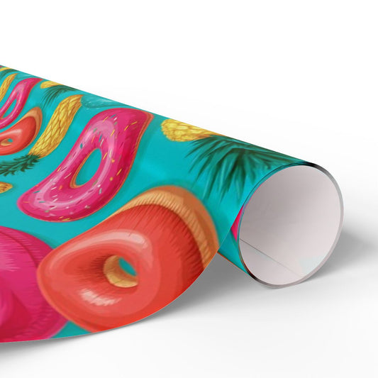 Flamingo Pool Party Wrapping Paper
