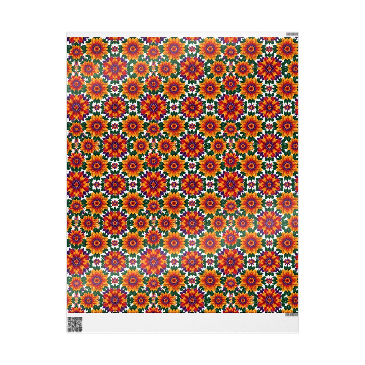 Floral Kaleidoscope Wrapping Paper