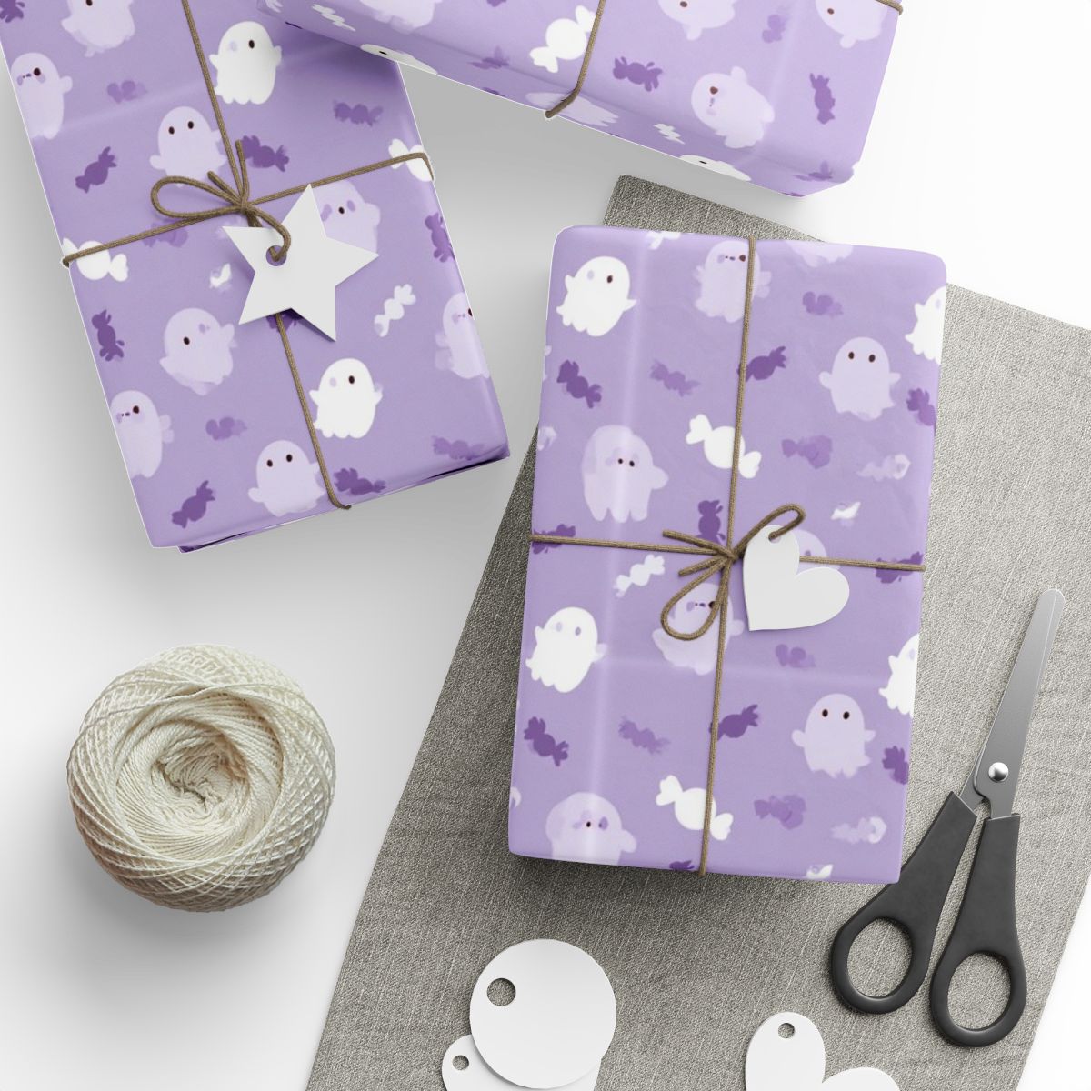 Ghosts & Halloween Candy Wrapping Paper