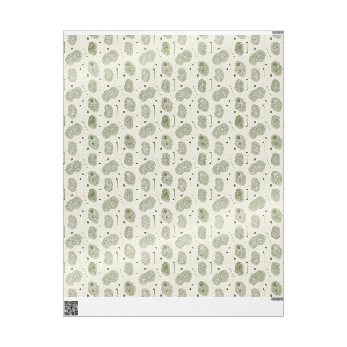 Golf Green Contour Map Wrapping Paper