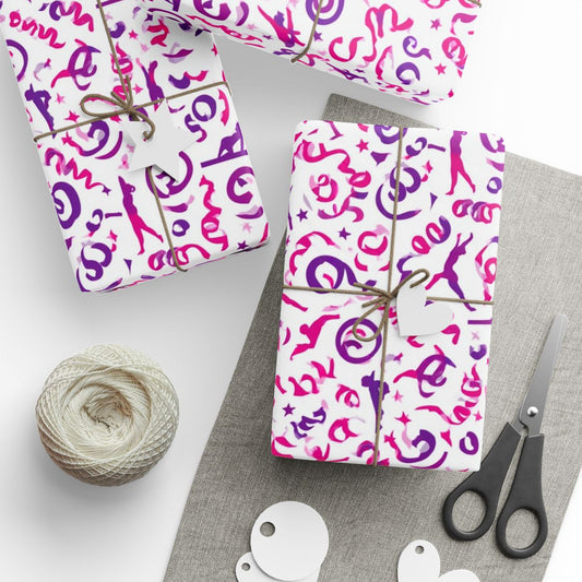 Gymnastics & Ribbons Wrapping Paper