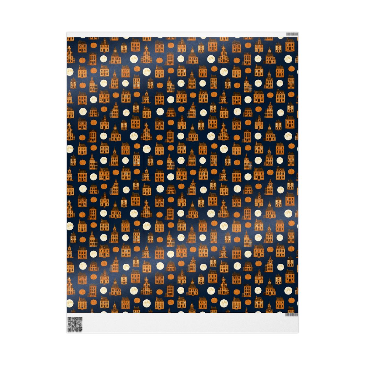 Haunted Houses & Moons Wrapping Paper