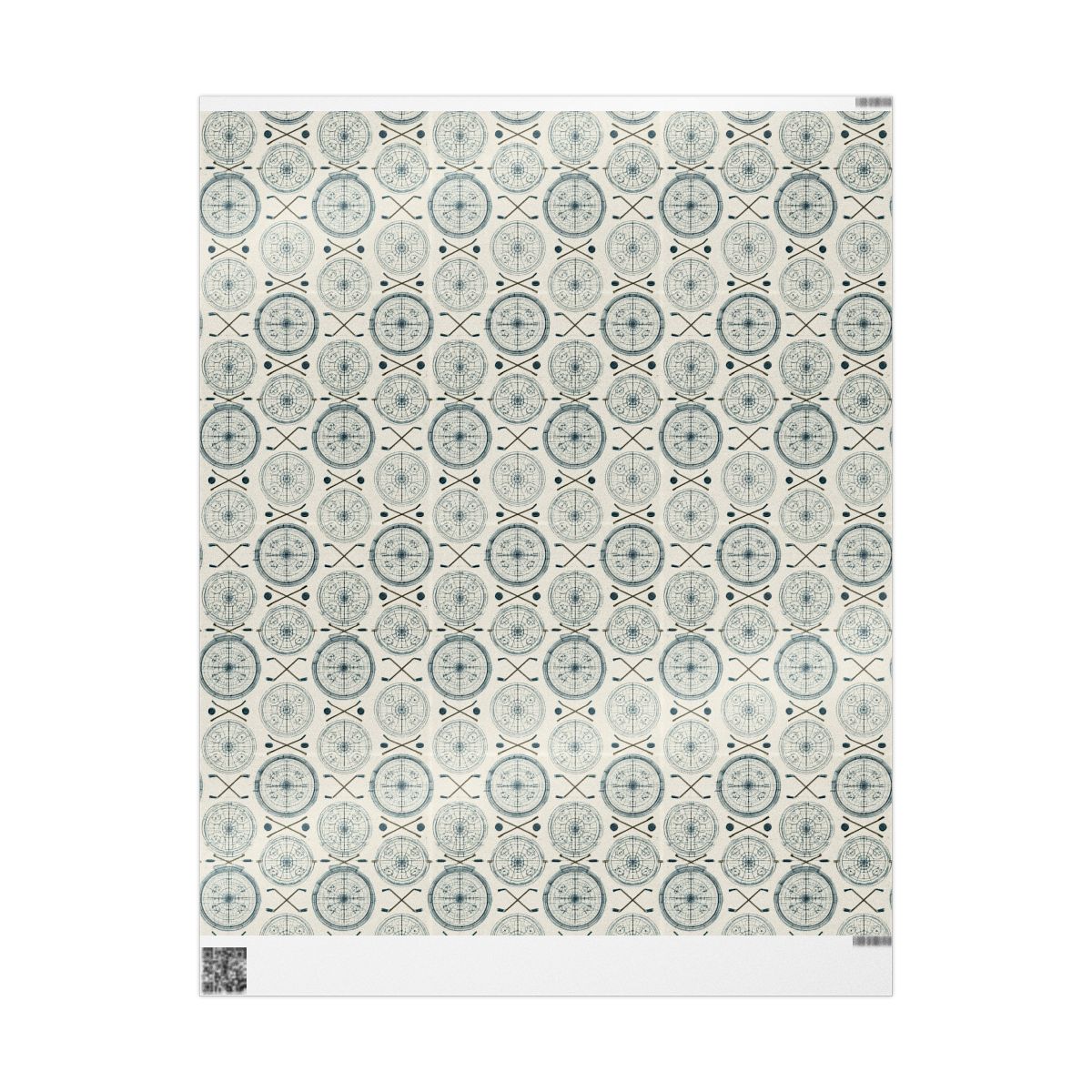 Hockey Face-Off Blueprint Wrapping Paper