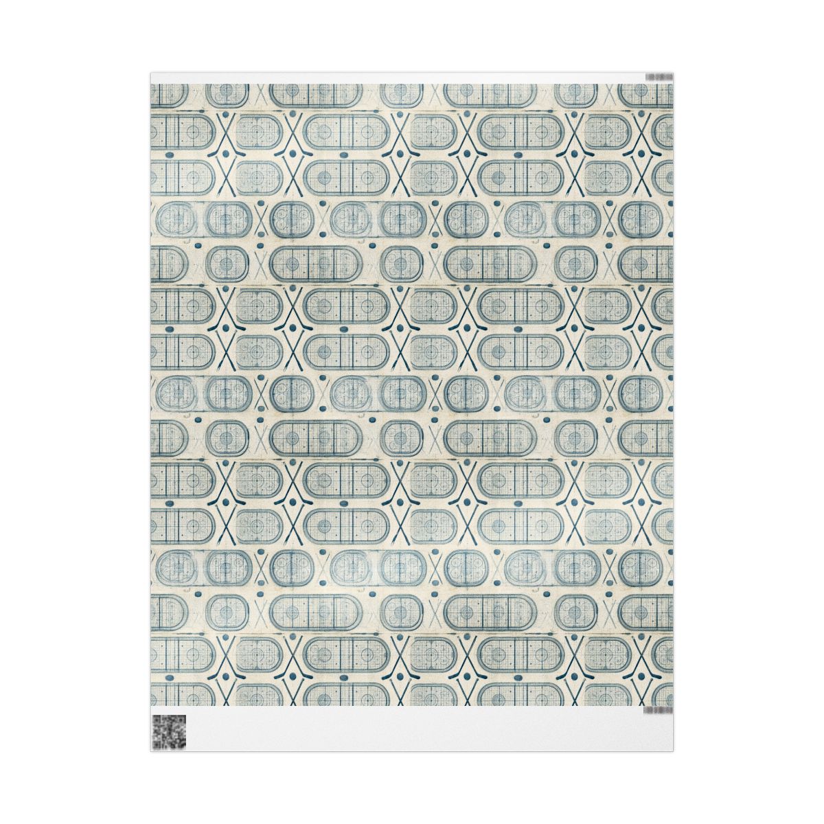Hockey Rink Schematic Wrapping Paper