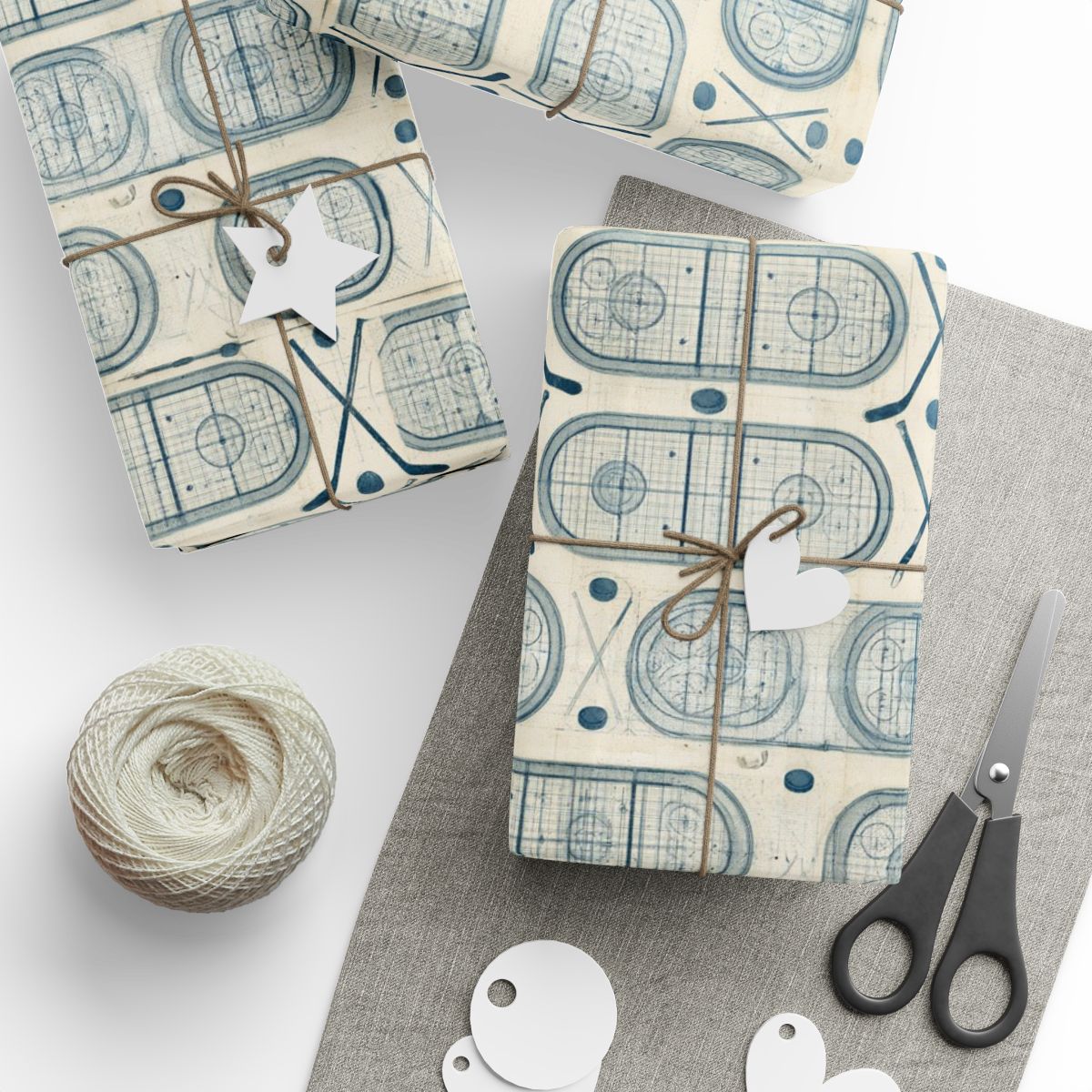Hockey Rink Schematic Wrapping Paper