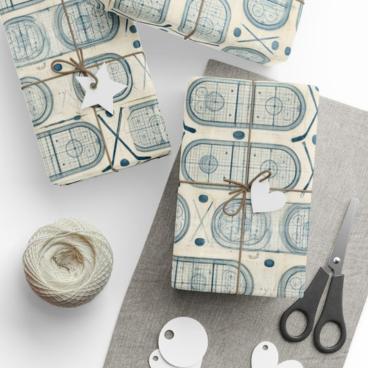 Hockey Rink Schematic Wrapping Paper