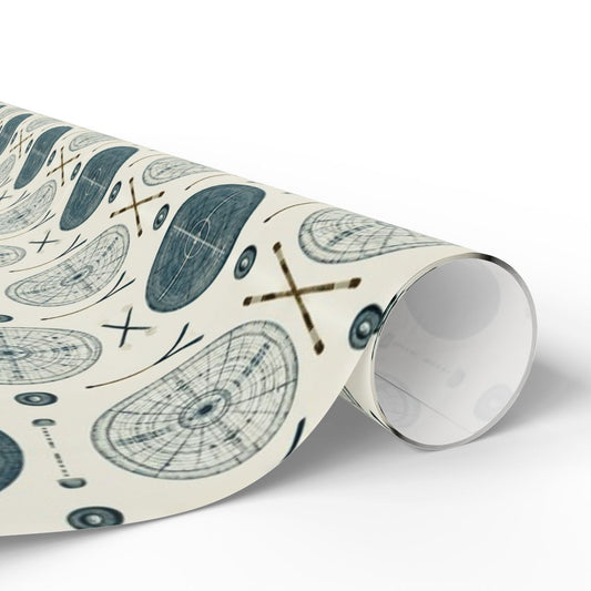 Hockey Target Blueprint Wrapping Paper