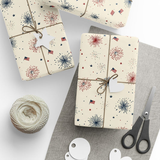 Holiday Patriotic Wrapping Paper — Patriotic Pattern