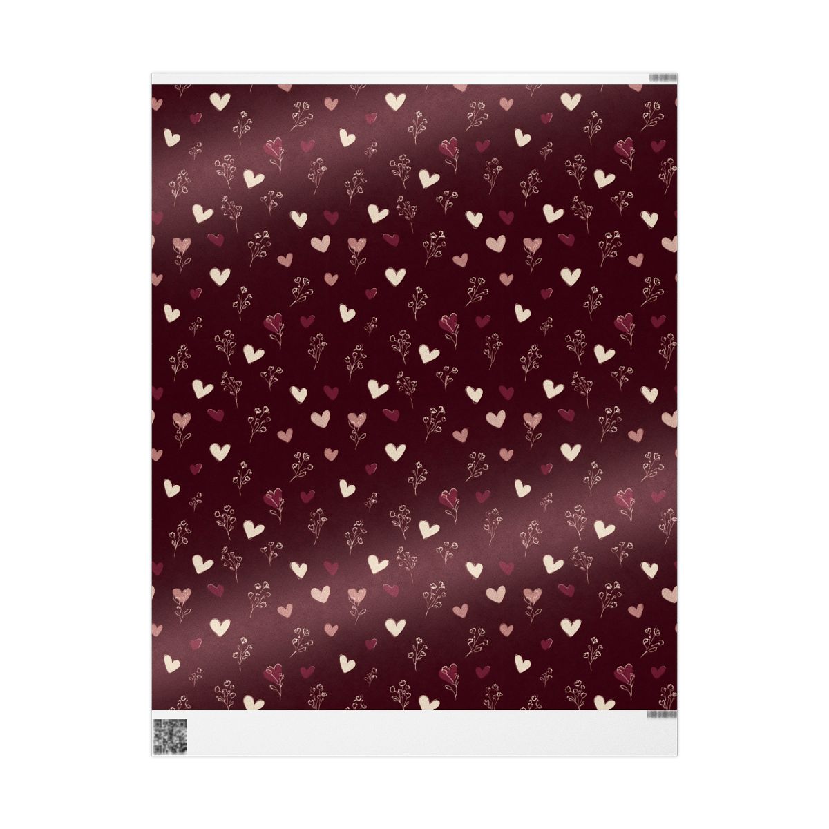 Holiday Valentine Wrapping Paper — Valentine's Pattern