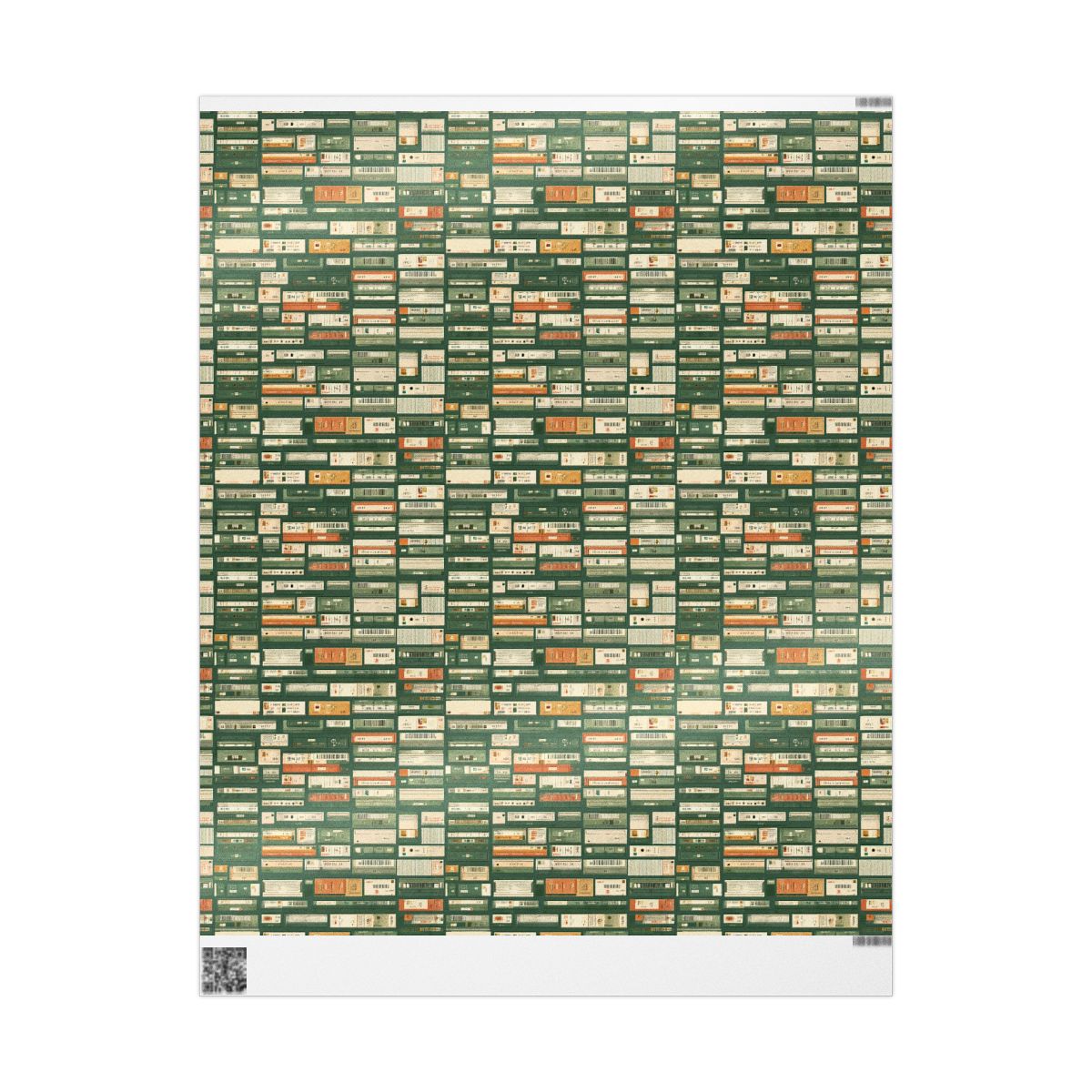 Library & Books Pattern Wrapping Paper — Collection No. 001
