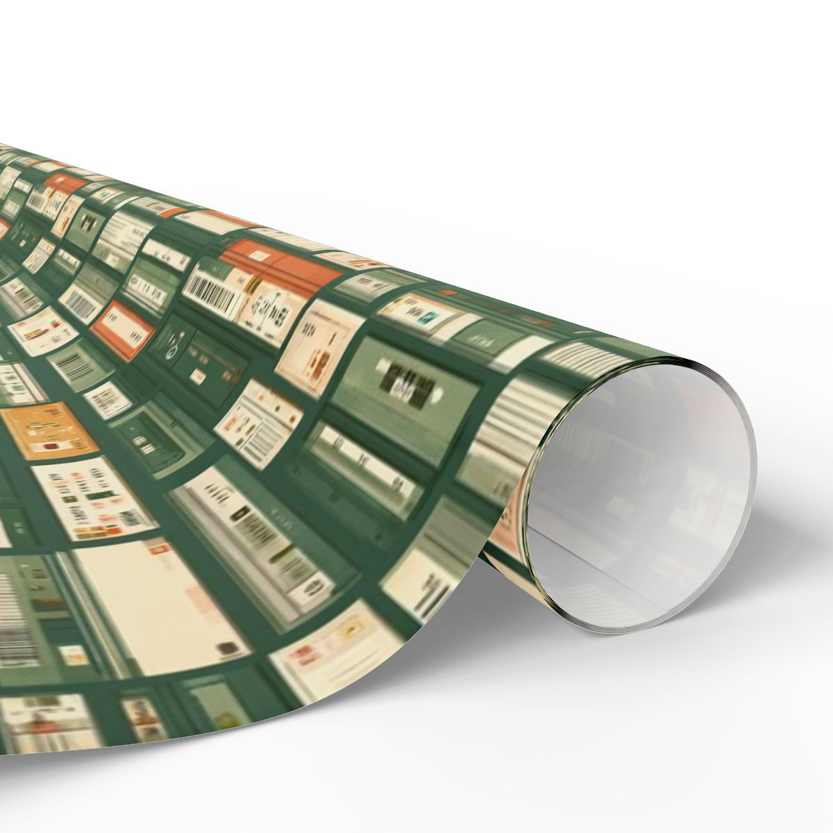 Library & Books Pattern Wrapping Paper — Collection No. 001