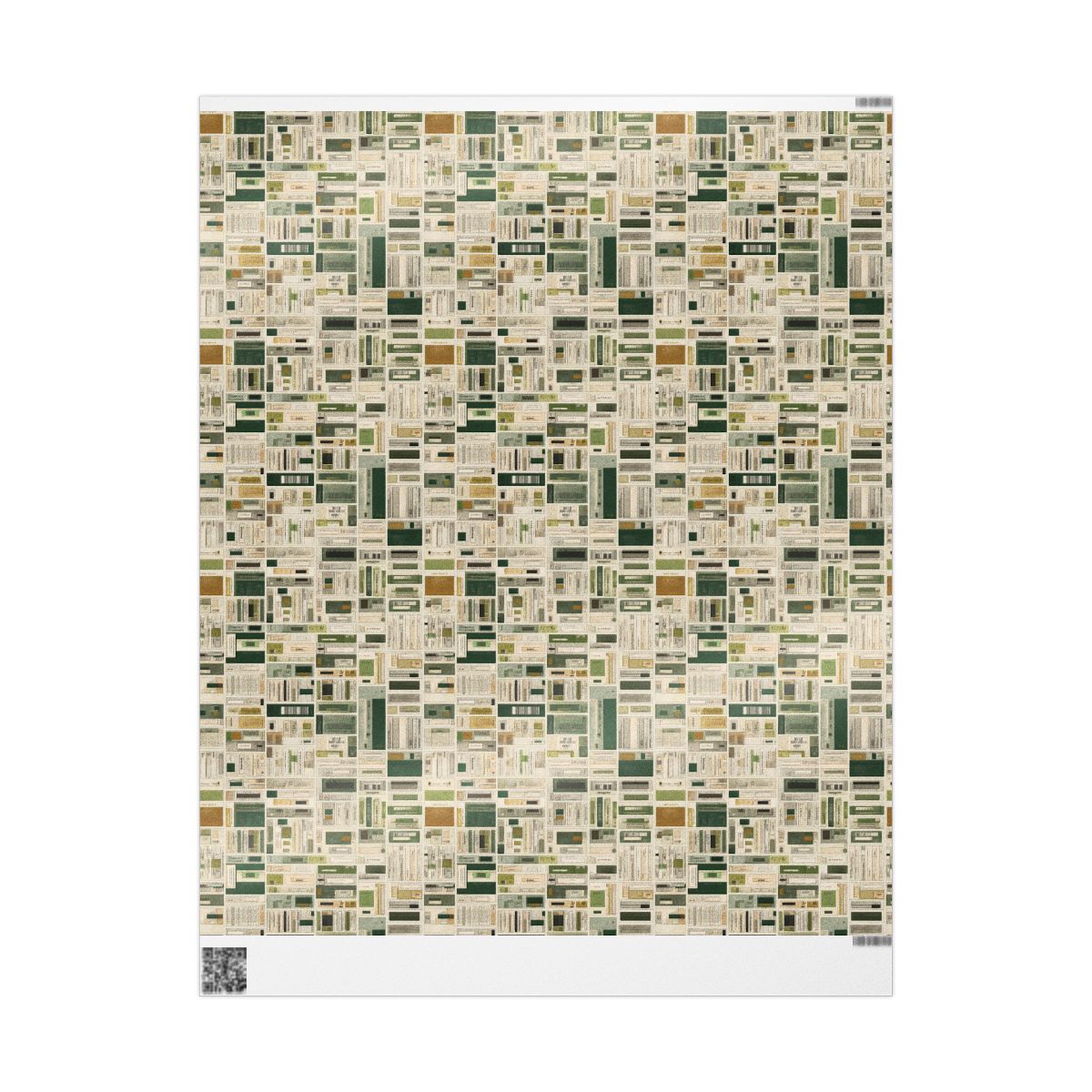 Library & Books Pattern Wrapping Paper — Collection No. 002
