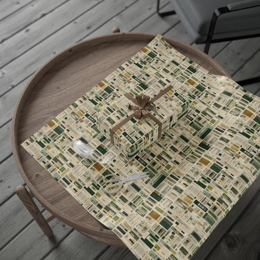 Library & Books Pattern Wrapping Paper — Collection No. 002