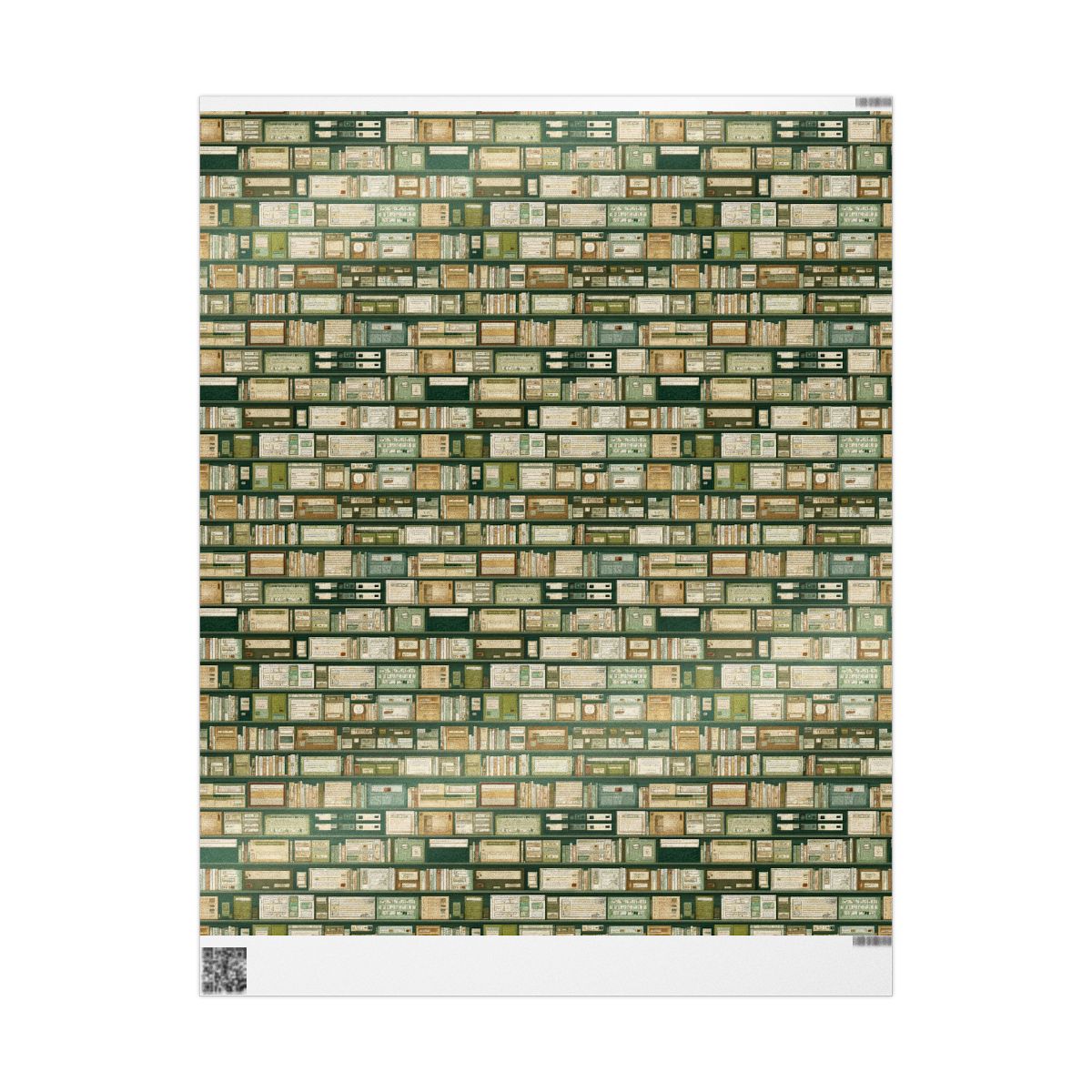 Library & Books Pattern Wrapping Paper — Collection No. 003