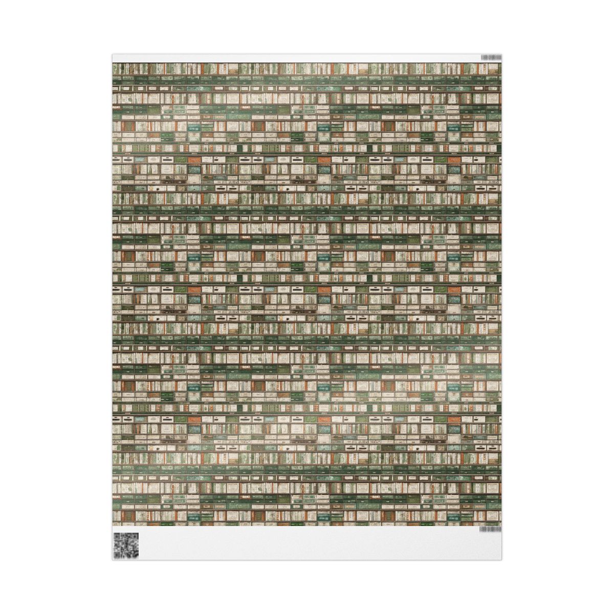 Library & Books Pattern Wrapping Paper — Collection No. 004