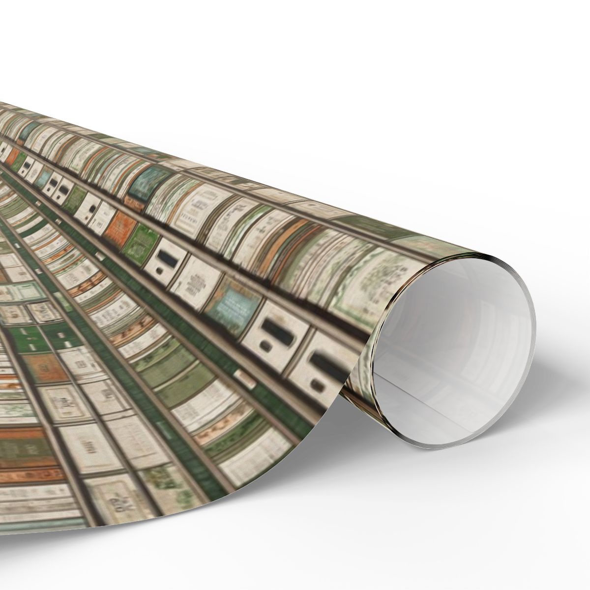 Library & Books Pattern Wrapping Paper — Collection No. 004