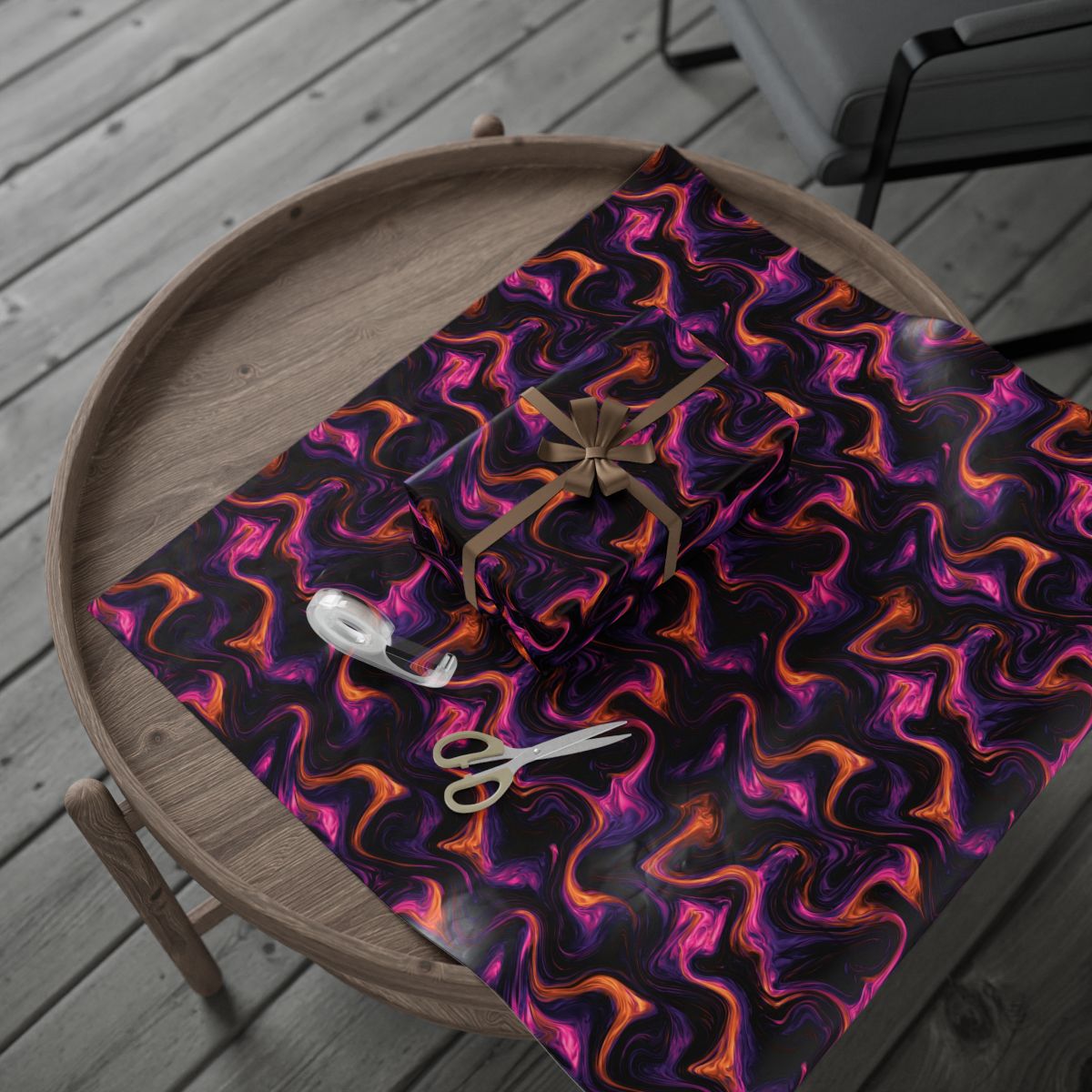 Liquid Marble Swirl Wrapping Paper