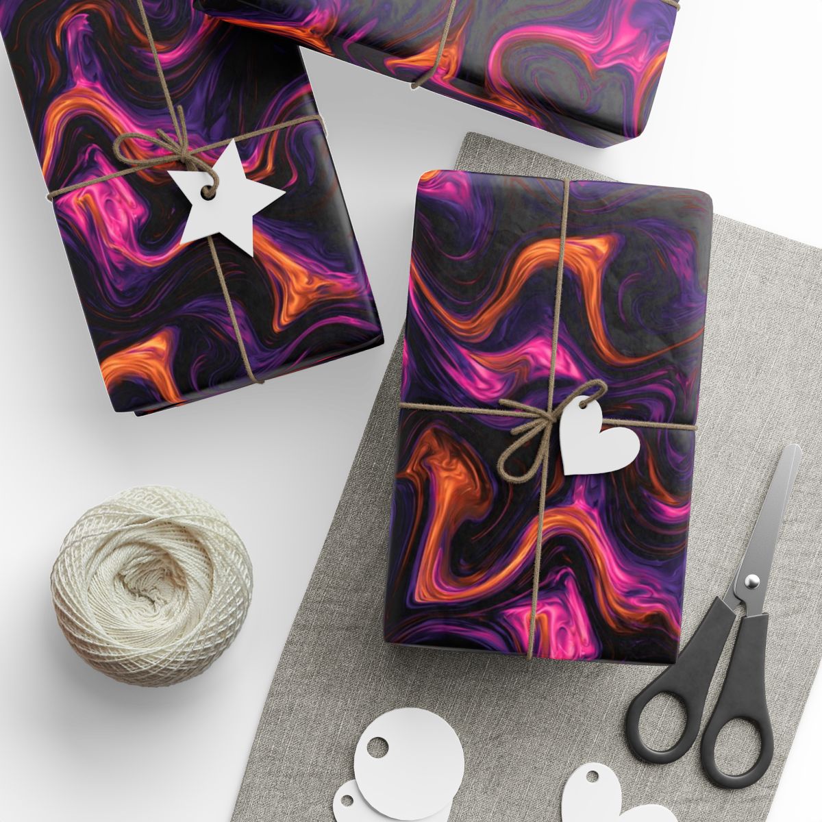 Liquid Marble Swirl Wrapping Paper