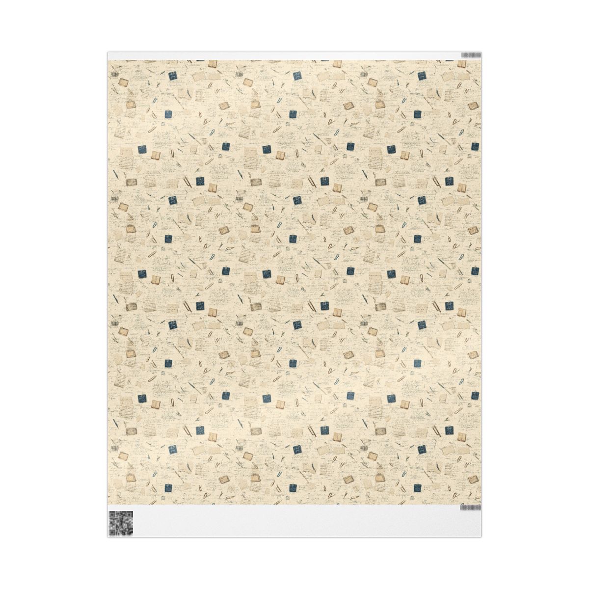 Marginalia & Notes Pattern Wrapping Paper — Page No. 001