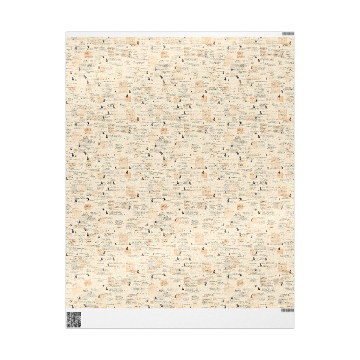 Marginalia & Notes Pattern Wrapping Paper — Page No. 002
